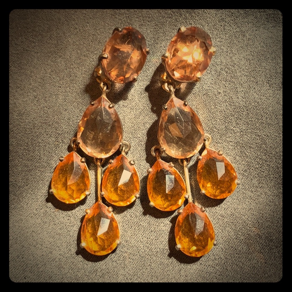 Clip-on earrings with possible Citrine stones